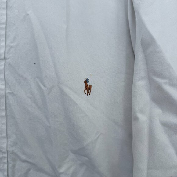 Ralph Lauren Shirt Mens 2XB Big White Flesh Pony Oxford Business Casual Button - Picture 7 of 8